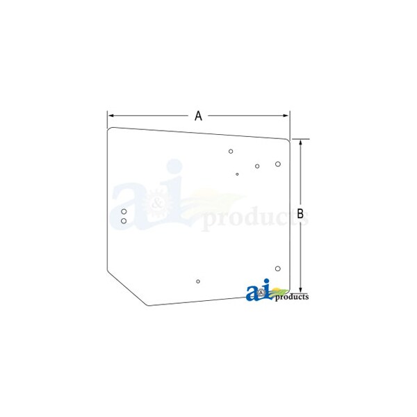 Glass; Cab Upper Rear 48" x35" x2"